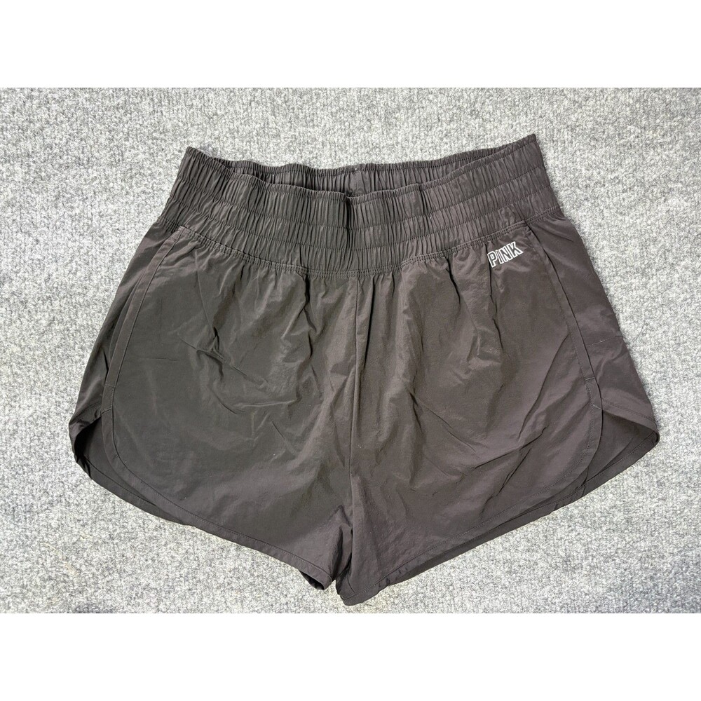 Victoria's Secret PINK Athletic Shorts womens S Black Lined Stretch Waist